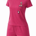 ست تیشرت و شورتک زنانه MYBEN طرح فانتزی پاندا