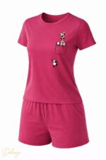 ست تیشرت و شورتک زنانه MYBEN طرح فانتزی پاندا