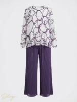 ست بلوز و دامن‌شلواری پلیسه LISSE طرح آبستره