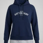 هودی زنانه پنبه‌ای MXX Fashion مدل چاپ‌دار لایه‌ای