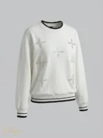 ست سوییشرت و شلوار زنانه ترک طرح لویی‌ویتون نگین‌دار - تصویر 4