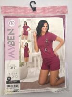 ست تیشرت و شورتک زنانه MYBEN طرح فانتزی پاندا - تصویر 7