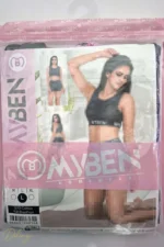 ست نیم‌تنه و شورتک زنانه MYBEN مدل اسپرت کش لوگودار - تصویر 9