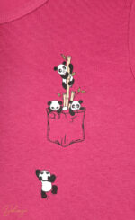 ست تیشرت و شورتک زنانه MYBEN طرح فانتزی پاندا - تصویر 4