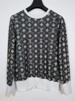 بلوز زنانه نخی Louis Vuitton مدل آستین بلند طرح لوگو LV - تصویر 6