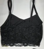 ست تاپ بندی و شورتک نخی MYBEN لبه گیپوری - تصویر 11