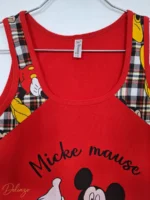 ست تاپ رکابی و شورتک نخی طرح میکی ماوس فانتزی - تصویر 3