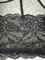 ست تاپ و شورتک زنانه MYBEN طرح پلنگی با لبه گیپور - تصویر 7