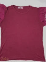 ست تاپ آستین‌کوتاه و شلوارک نخی MYBEN طرح ابر و بادی - تصویر 5