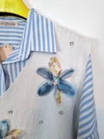 ست شومیز و جلیقه زنانه HATUN atila مدل گلدوزی سه‌بعدی - تصویر 10