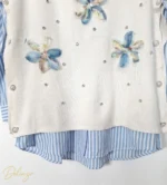 ست شومیز و جلیقه زنانه HATUN atila مدل گلدوزی سه‌بعدی - تصویر 8