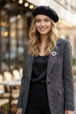 کت زنانه تویید ATAMU مدل شانل یقه انگلیسی - تصویر 2