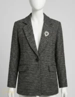 کت زنانه تویید ATAMU مدل شانل یقه انگلیسی - تصویر 4